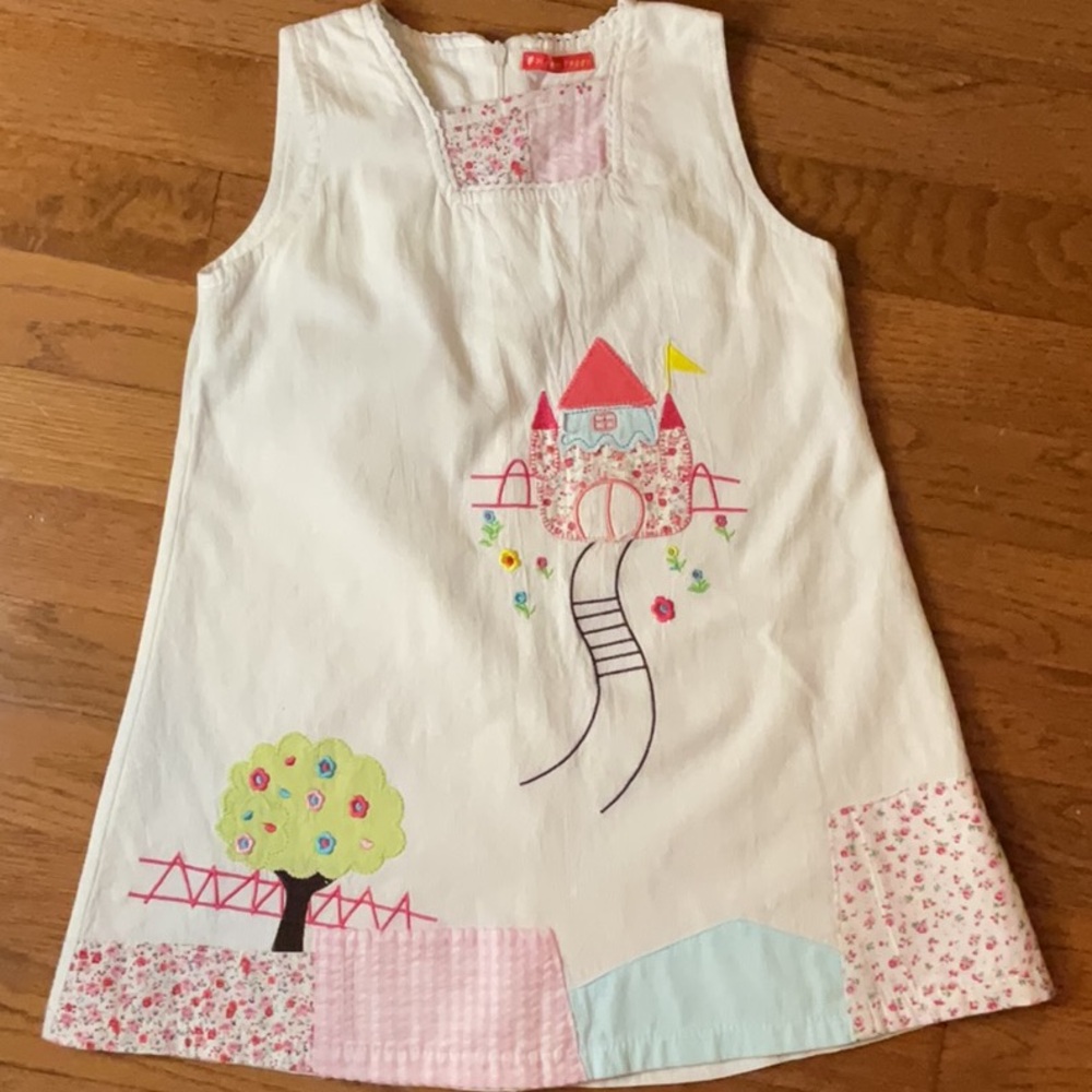 Charming Girl’s Dress with Castle Design